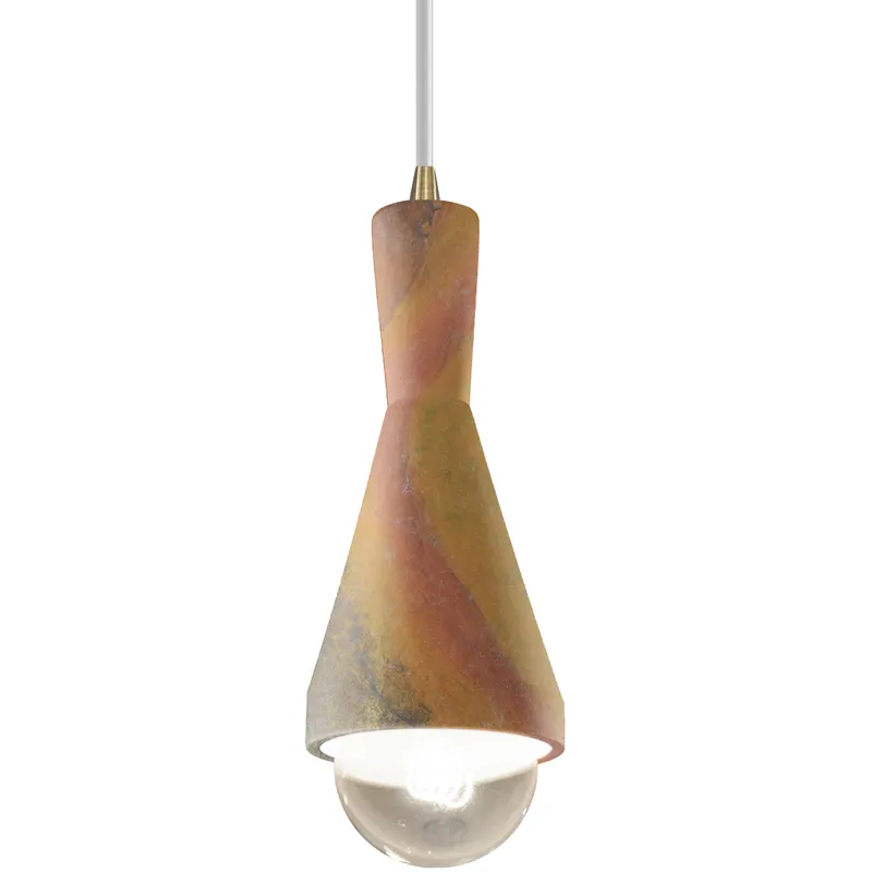Radiance Collection - Erlen 1 Light 4.75 inch Harvest Yellow Slate and Antique Brass Pendant Ceiling Light in Replaceable Bulb, White, Form+Finish+Function