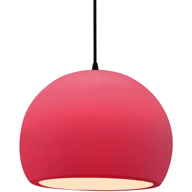 Radiance LED 12.25 inch Cerise and Matte Black Pendant Ceiling Light