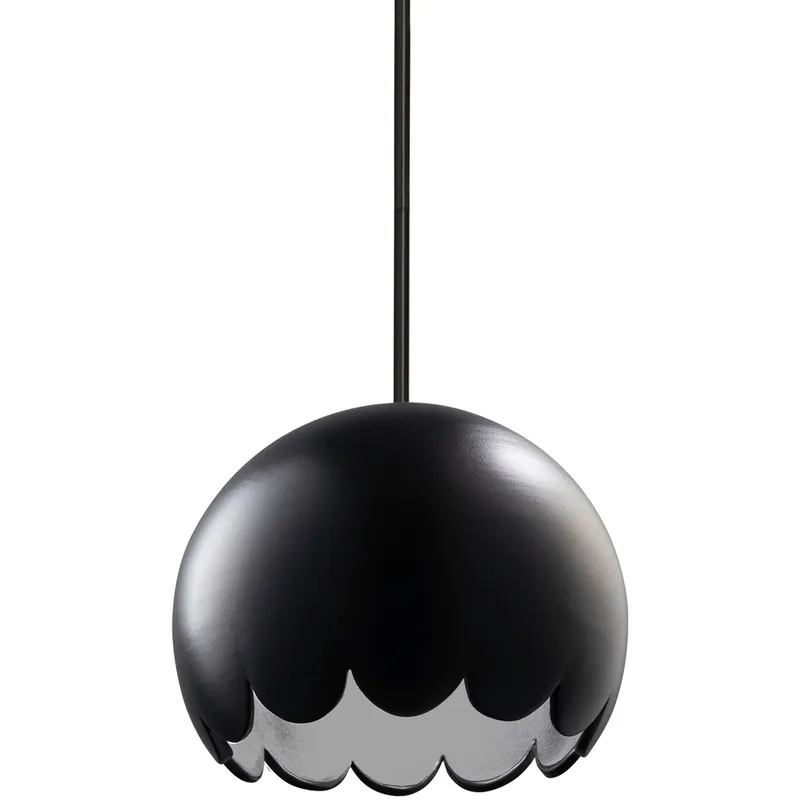 Radiance LED 9 inch Carbon Matte Black Pendant Ceiling Light in 700 Lm LED, Rigid Stem Kit