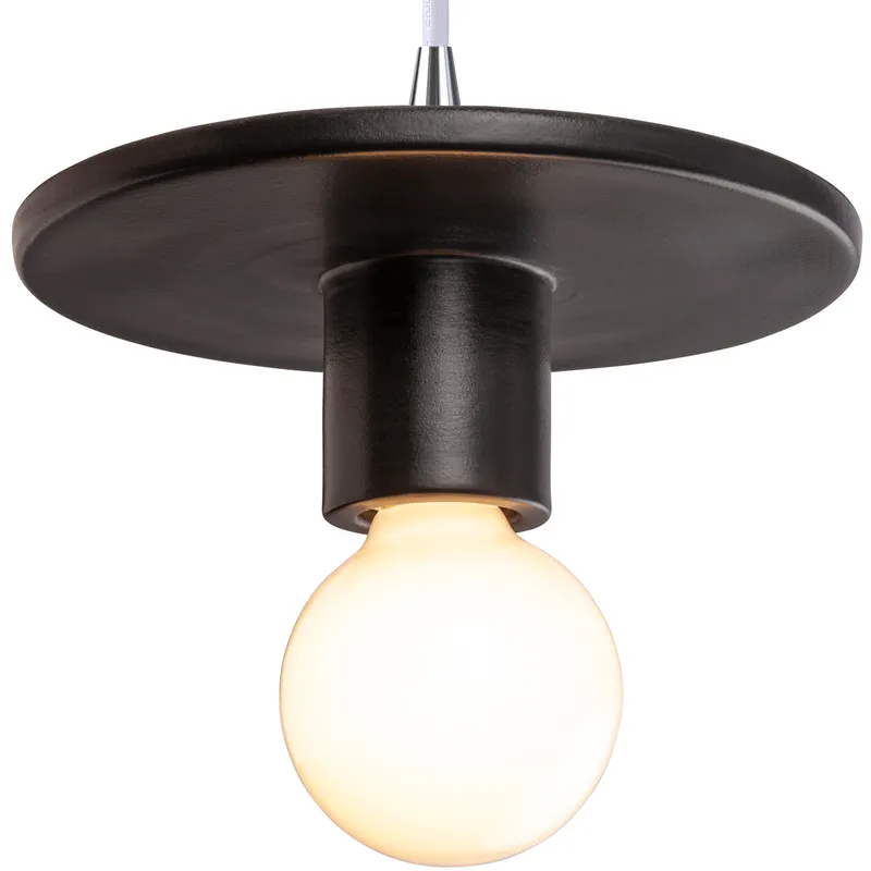 Radiance Collection 1 Light 8 inch Carbon Matte Black Pendant Ceiling Light