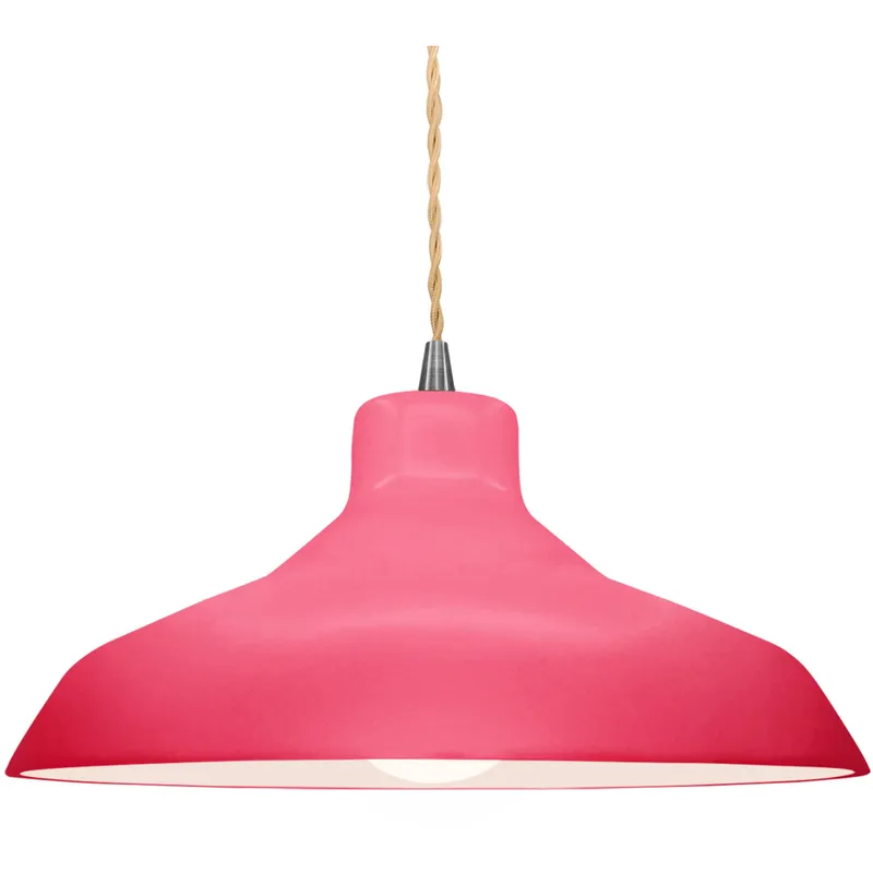 Radiance LED 15.5 inch Cerise and Brushed Nickel Pendant Ceiling Light