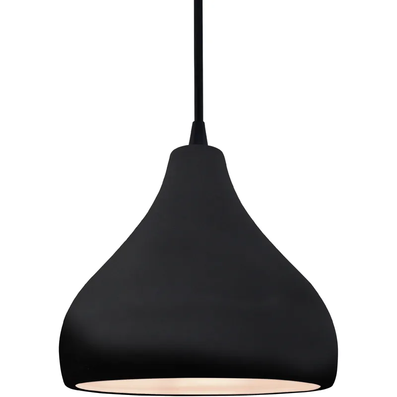 Radiance LED 8 inch Gloss Black and Matte White and Matte Black Pendant Ceiling Light
