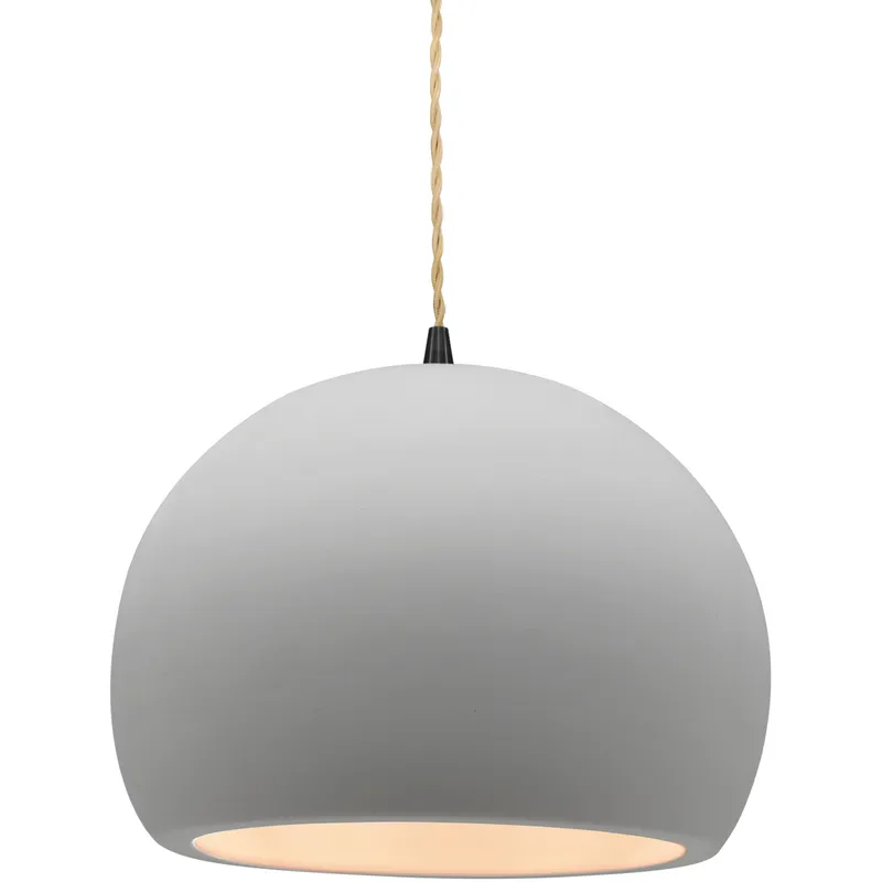 Radiance 1 Light 10 inch Bisque and Matte Black Pendant Ceiling Light