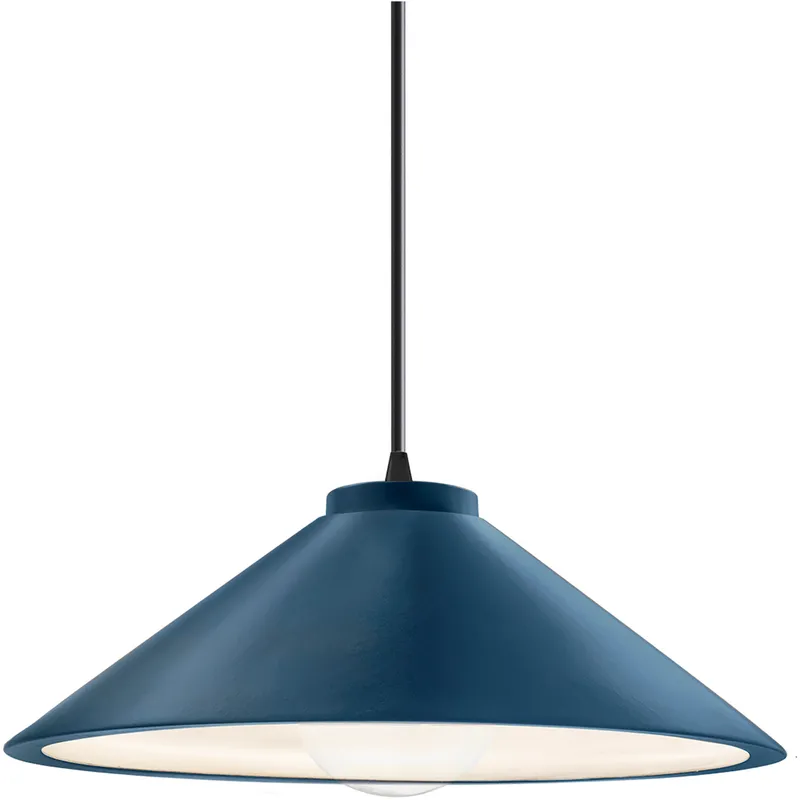 Radiance Collection - Flare LED 11.75 inch Midnight Sky and Matte Black Pendant Ceiling Light in Dedicated LED, Form+Finish+Function