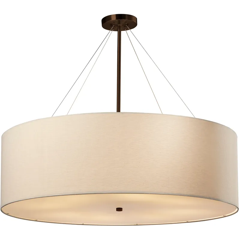 EVOLV 36 inch Dark Bronze Pendant Ceiling Light in Cream, Incandescent, Classic Family