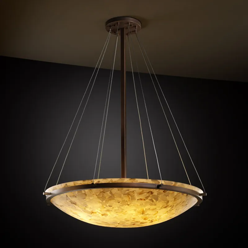 Alabaster Rocks LED 39 inch Dark Bronze Pendant Ceiling Light in 6000 Lm LED
