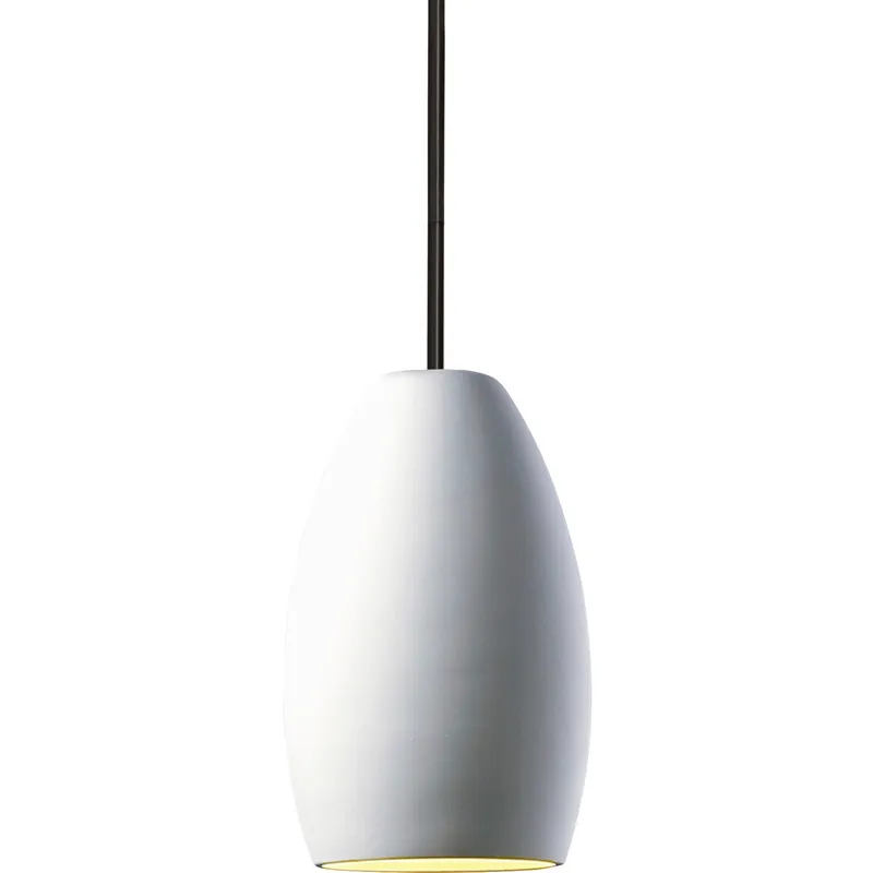 Radiance Collection 1 Light 6.5 inch Matte Black and Bisque and White Pendant Ceiling Light