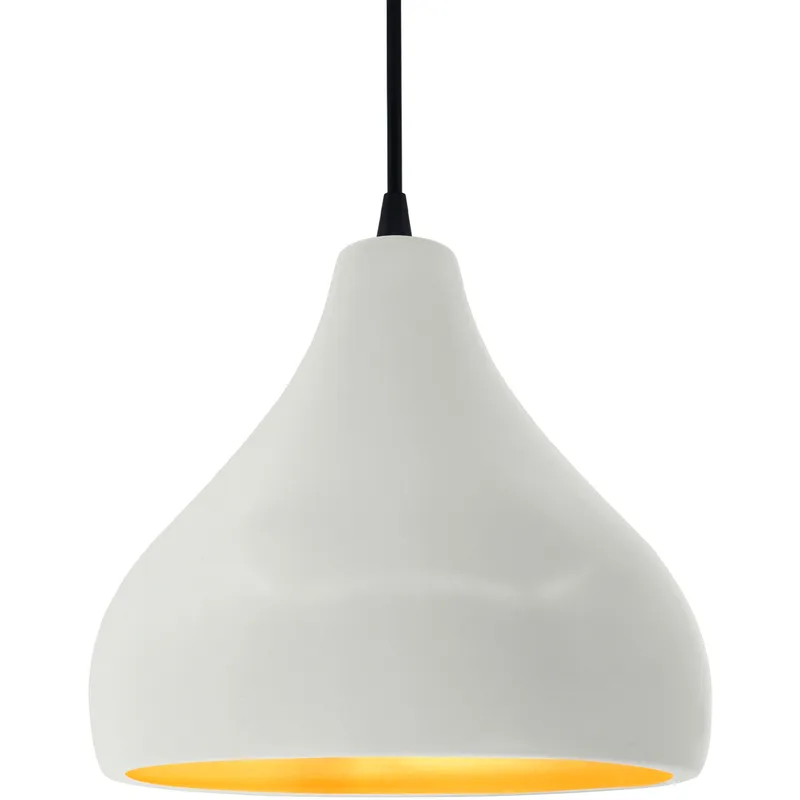 Radiance 1 Light 11.5 inch Matte White and Champagne Gold and Matte Black Pendant Ceiling Light