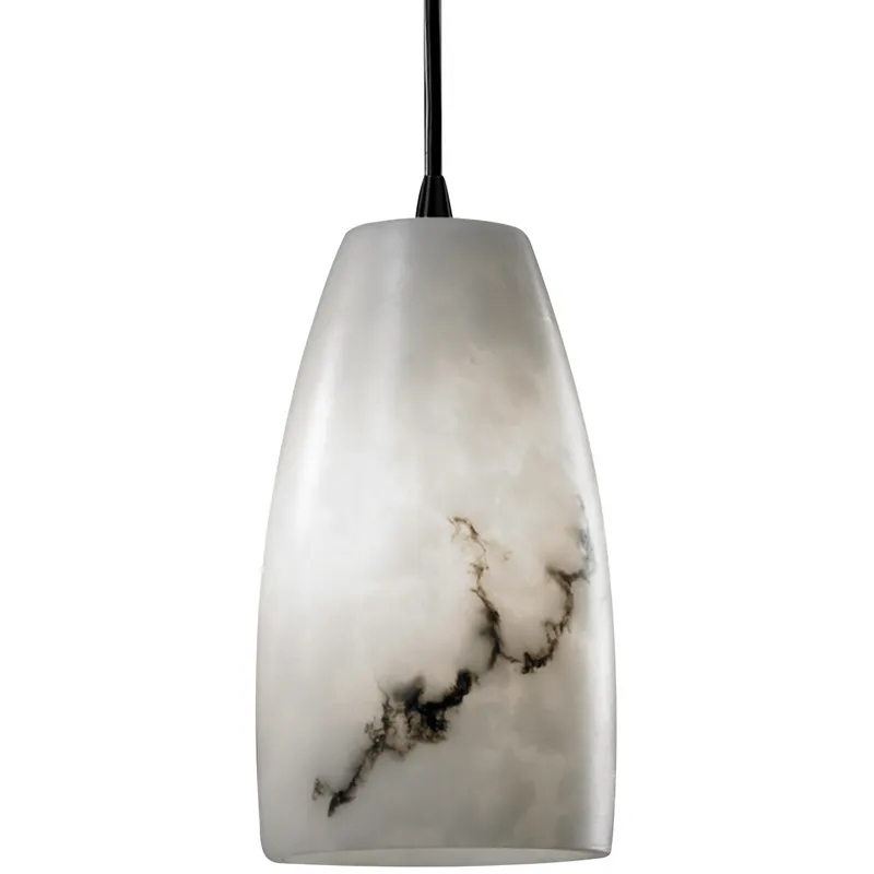 Lumenaria 1 Light 4.5 inch Matte Black Pendant Ceiling Light in White Cord, Tall Tapered Cylinder, Incandescent