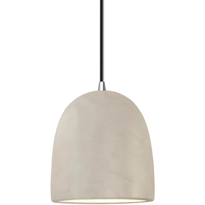 Radiance Collection - Bell Single Drop Pendant in Polished Chrome, Replaceable Bulb, Antique Patina, Black, Form+Finish+Function
