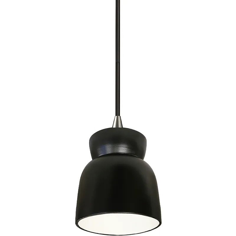 Radiance Collection 1 Light 8 inch Carbon Matte Black Pendant Ceiling Light