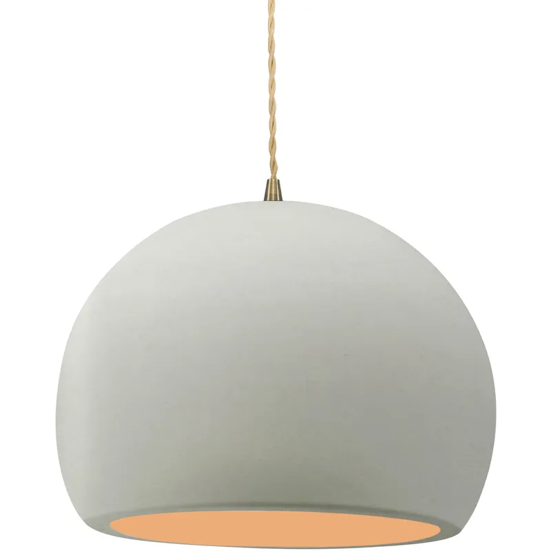 Radiance 1 Light 12.25 inch Matte White and Champagne Gold and Antique Brass Pendant Ceiling Light