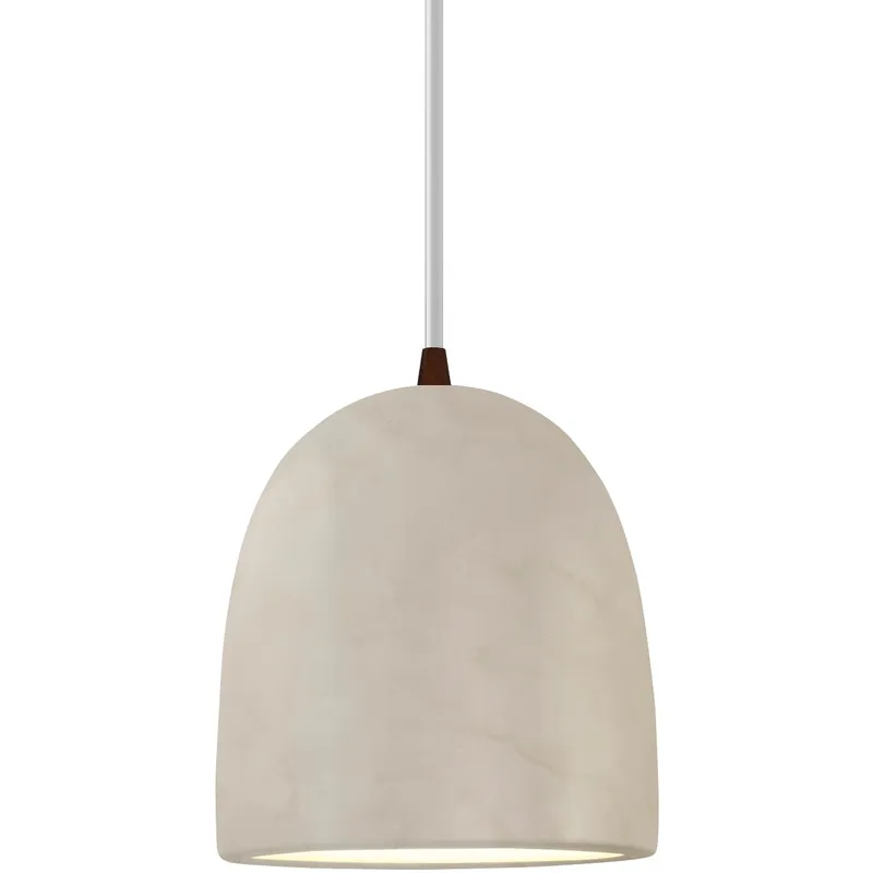 Radiance Collection - Bell Single Drop Pendant in Dark Bronze, Dedicated LED, Antique Patina, White, Form+Finish+Function