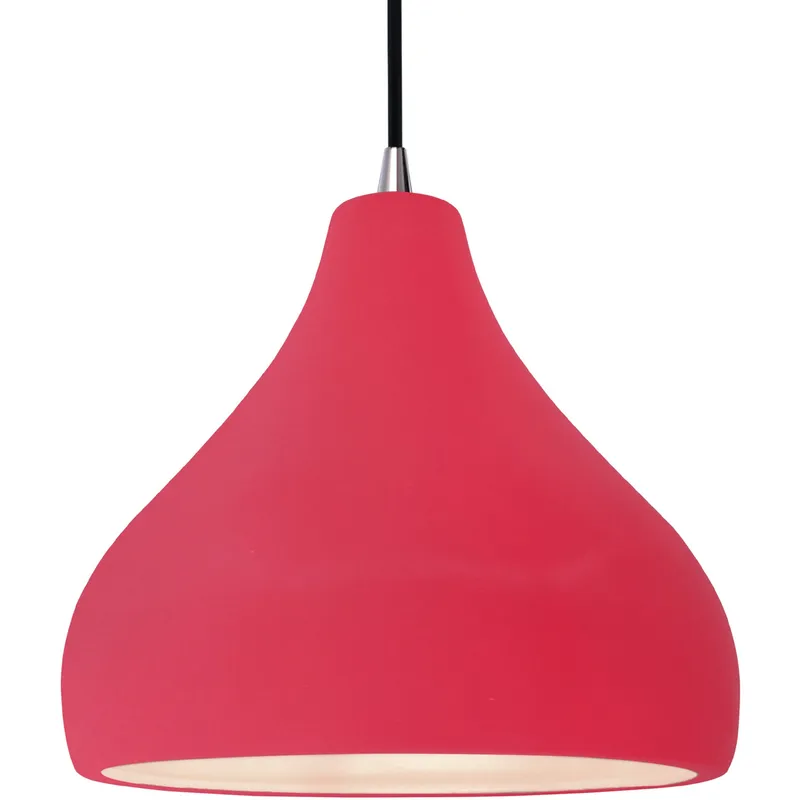 Radiance LED 13.5 inch Cerise and Brushed Nickel Pendant Ceiling Light