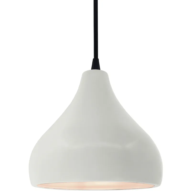 Radiance 1 Light 8 inch Matte White and Matte Black Pendant Ceiling Light