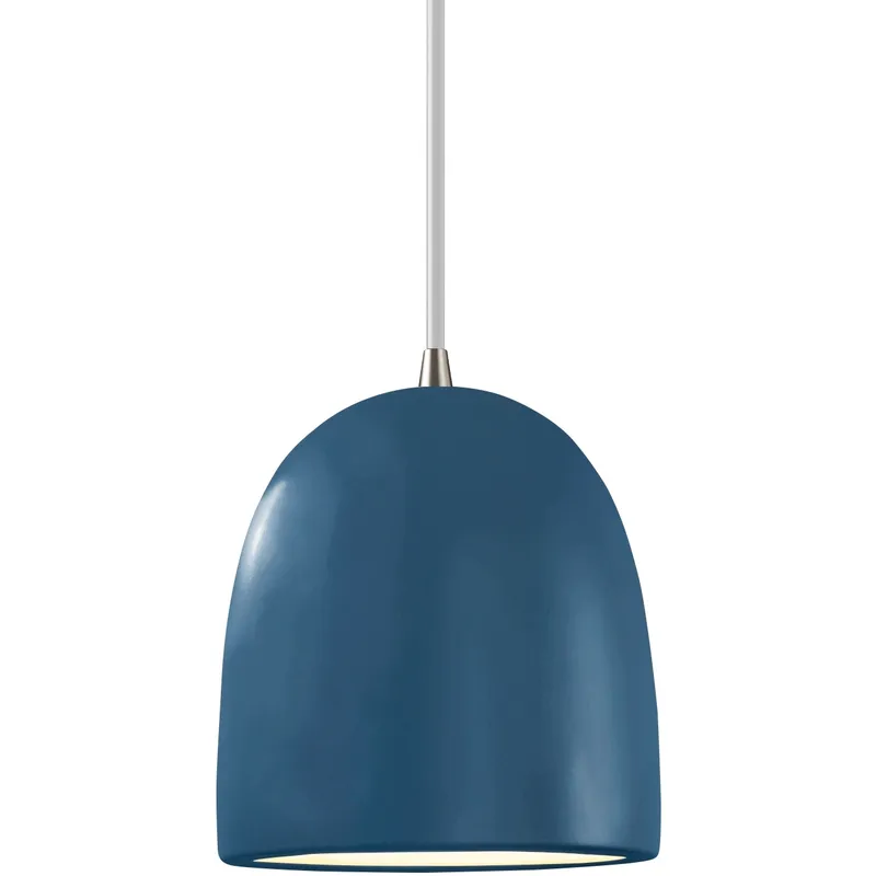 Radiance Collection - Bell Single Drop Pendant in Brushed Nickel, Dedicated LED, Midnight Sky, White, Form+Finish+Function