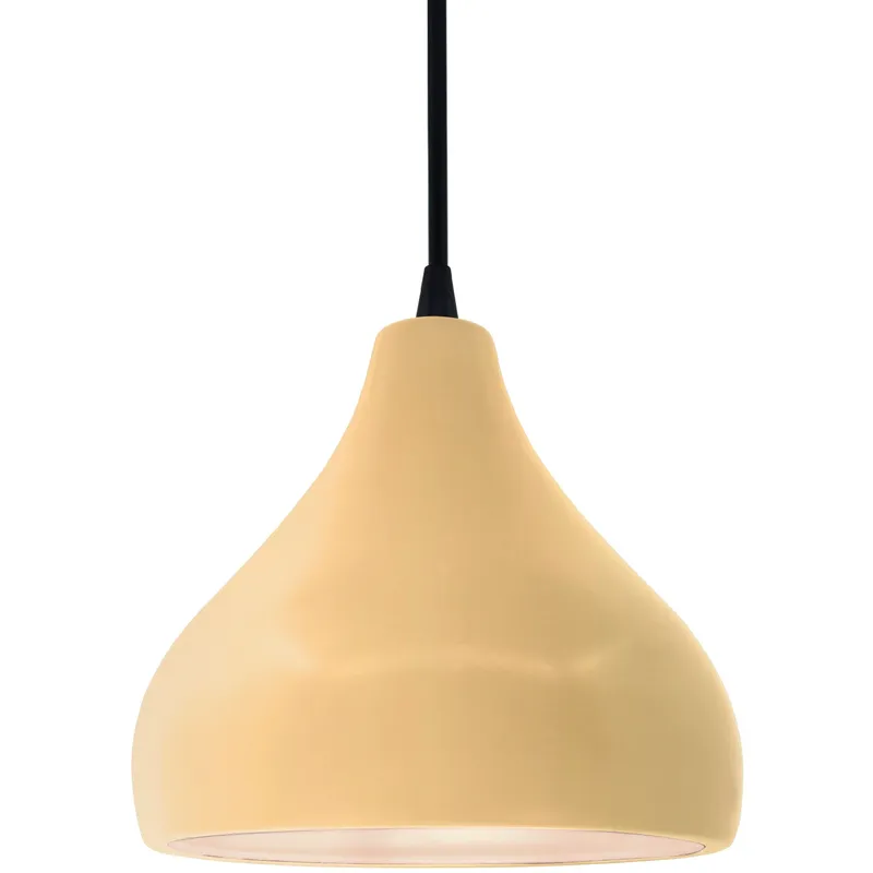 Radiance 1 Light 8 inch Muted Yellow and Matte Black Pendant Ceiling Light
