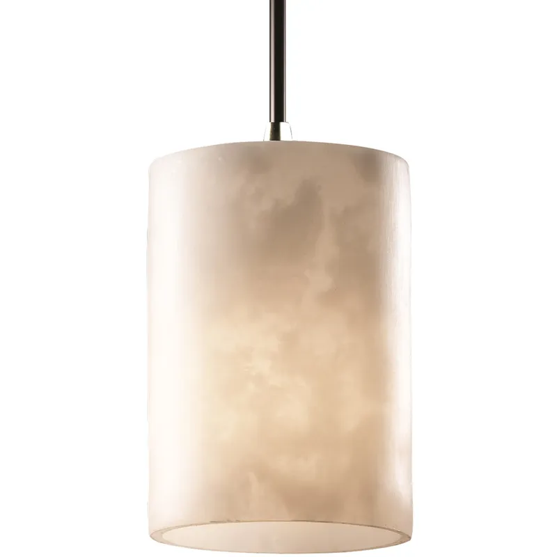 Clouds 1 Light 4 inch Polished Chrome Pendant Ceiling Light in White Cord, Cylinder with Flat Rim, Incandescent