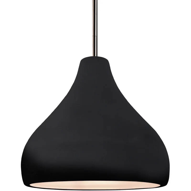 Radiance 1 Light 11.5 inch Gloss Black and Brushed Nickel Pendant Ceiling Light
