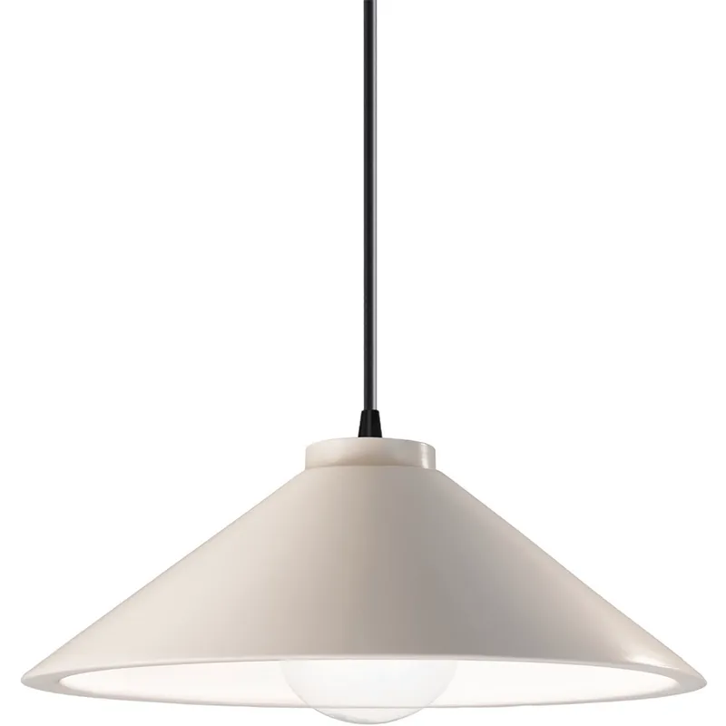 Radiance Collection - Flare LED 11.75 inch Matte White and Matte Black Pendant Ceiling Light in Dedicated LED, Form+Finish+Function
