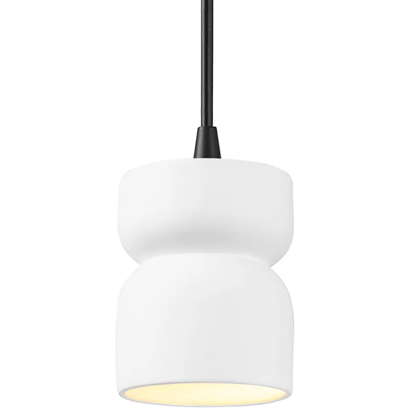 Radiance Collection 1 Light 4 inch Gloss White Pendant Ceiling Light