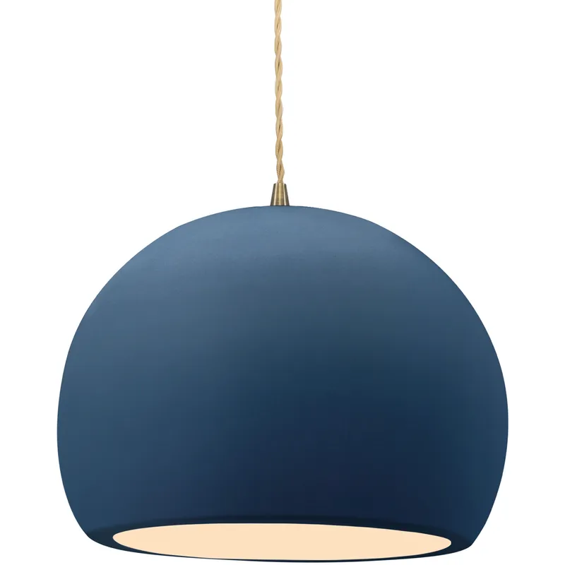 Radiance 1 Light 12.25 inch Midnight Sky and Matte White and Antique Brass Pendant Ceiling Light