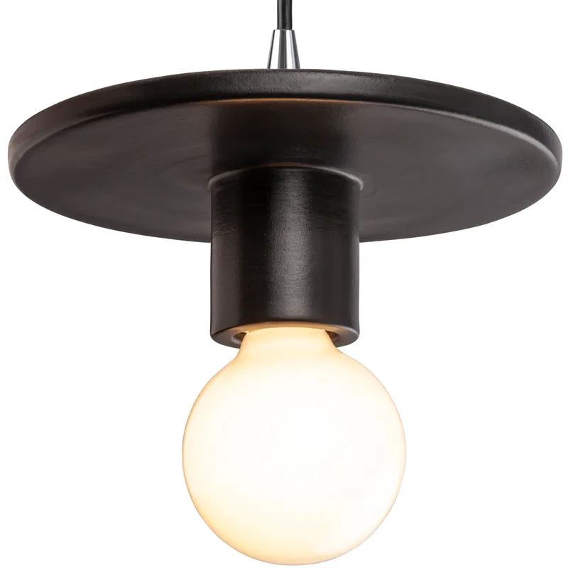 Radiance Collection 1 Light 8 inch Carbon Matte Black Pendant Ceiling Light