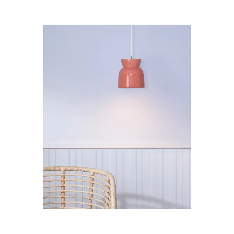 Radiance Collection 1 Light 8 inch Gloss Blush Pendant Ceiling Light