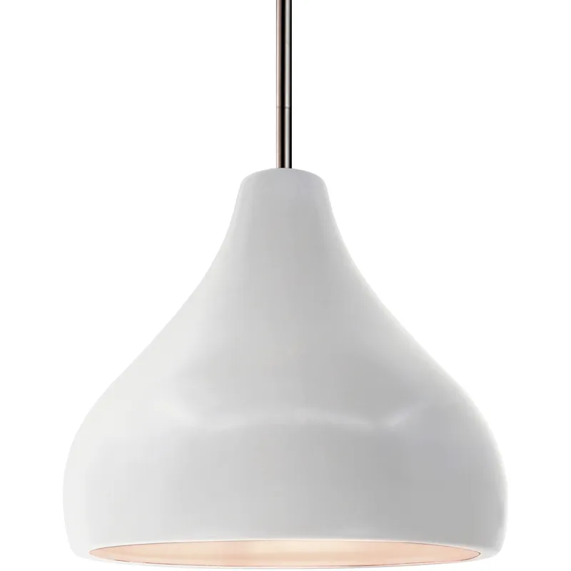 Radiance 1 Light 11.5 inch Bisque and Brushed Nickel Pendant Ceiling Light