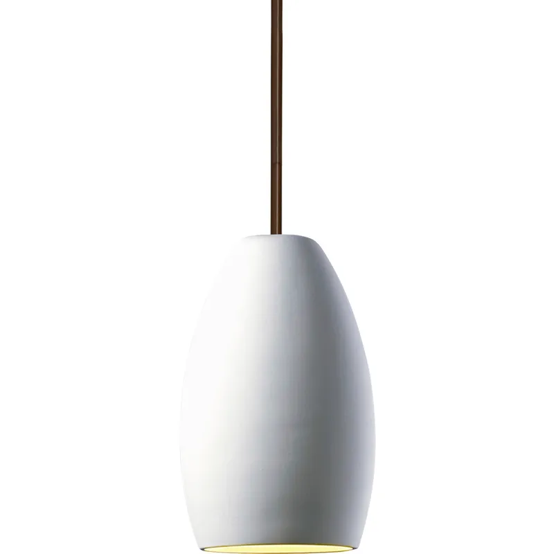 Radiance Collection 1 Light 6.5 inch Dark Bronze and Bisque and White Pendant Ceiling Light
