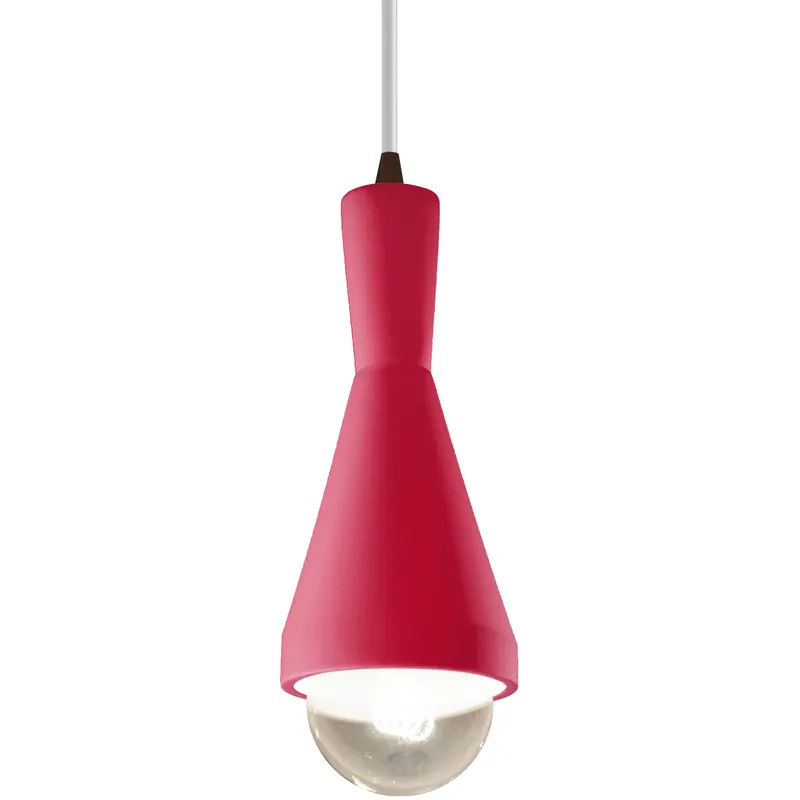 Radiance Collection - Erlen 1 Light 4.75 inch Cerise and Dark Bronze Pendant Ceiling Light in Replaceable Bulb, White, Form+Finish+Function