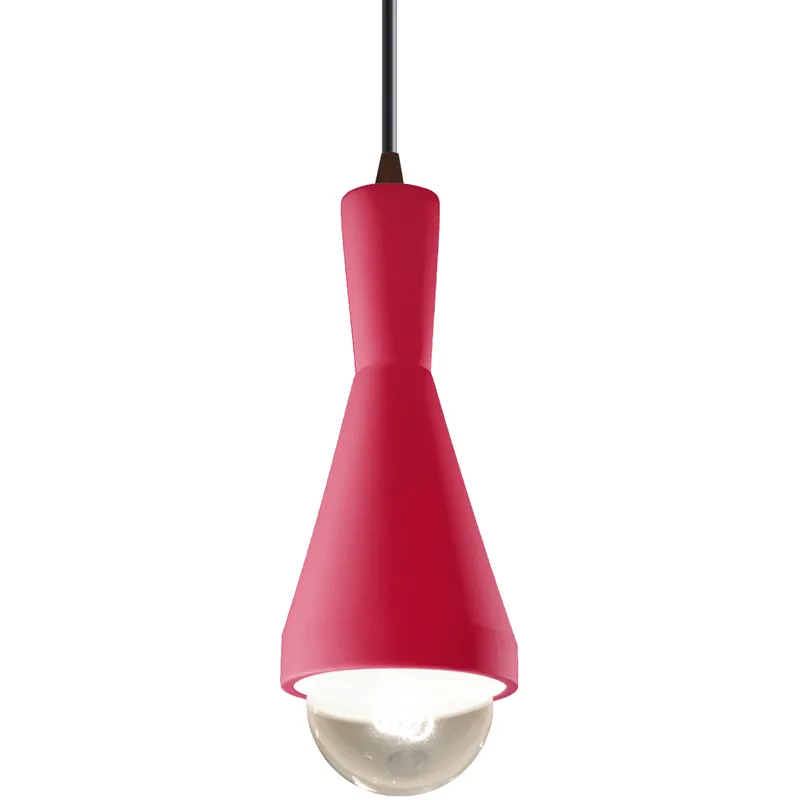 Radiance Collection - Erlen 1 Light 4.75 inch Cerise and Dark Bronze Pendant Ceiling Light in Replaceable Bulb, Black, Form+Finish+Function