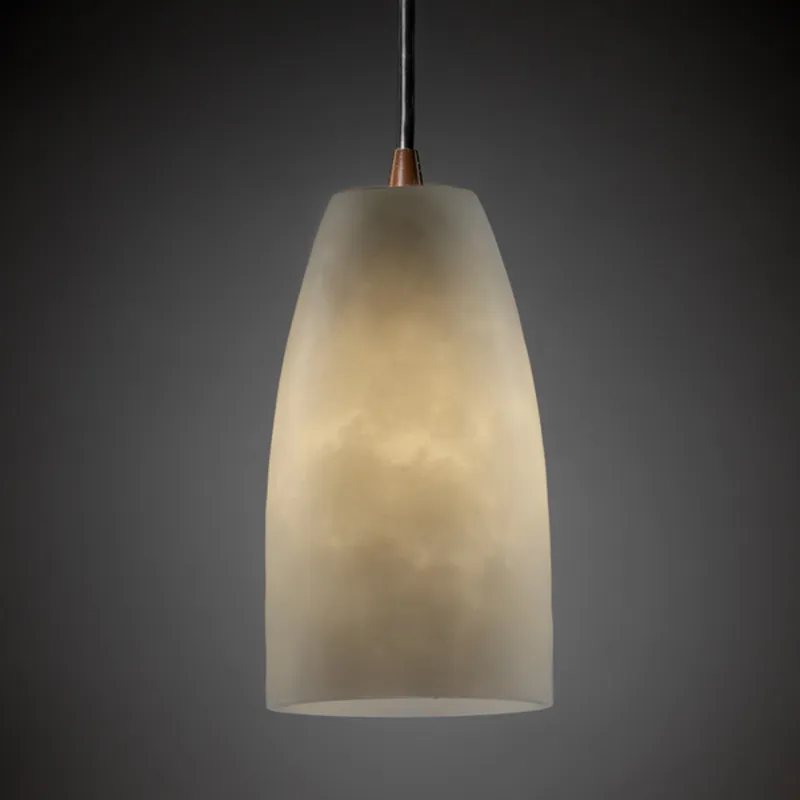 Clouds 1 Light 4.5 inch Antique Brass Pendant Ceiling Light in White Cord, Tall Tapered Cylinder, Incandescent