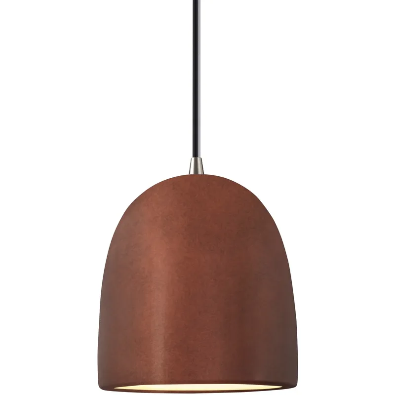 Radiance Collection - Bell Single Drop Pendant in Brushed Nickel, Dedicated LED, Antique Copper, Black, Form+Finish+Function