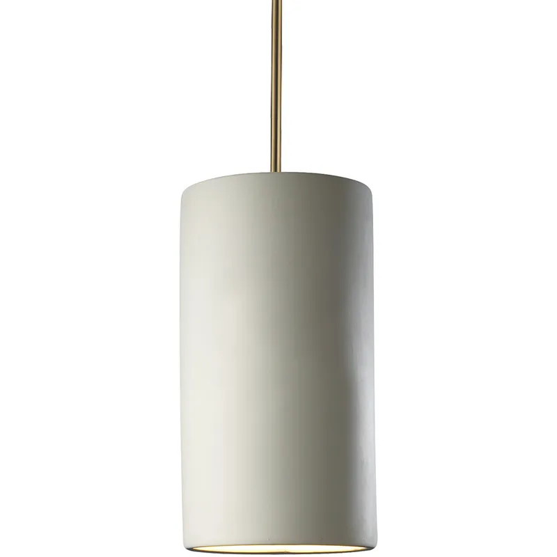 Radiance Collection LED 7 inch Carrara Marble with Dark Bronze Pendant Ceiling Light