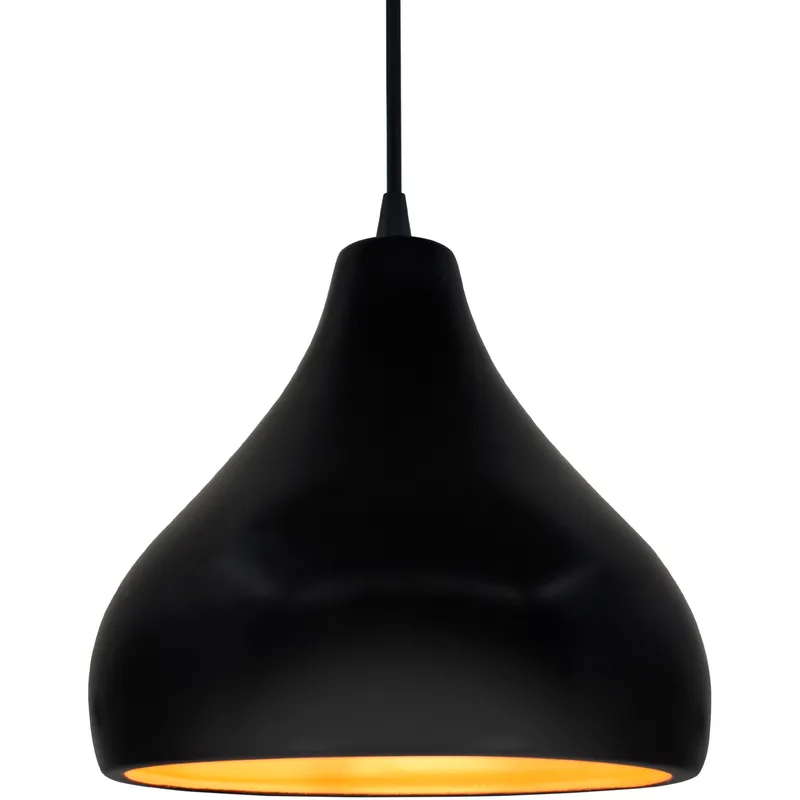 Radiance LED 11.5 inch Carbon Matte Black and Champagne Gold and Matte Black Pendant Ceiling Light