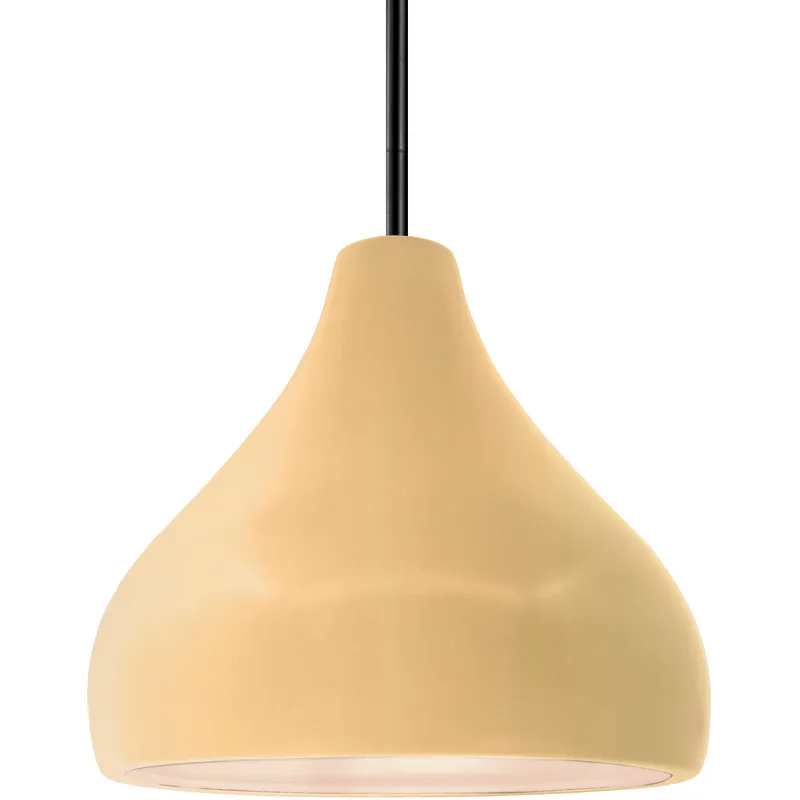 Radiance 1 Light 11.5 inch Muted Yellow and Matte Black Pendant Ceiling Light