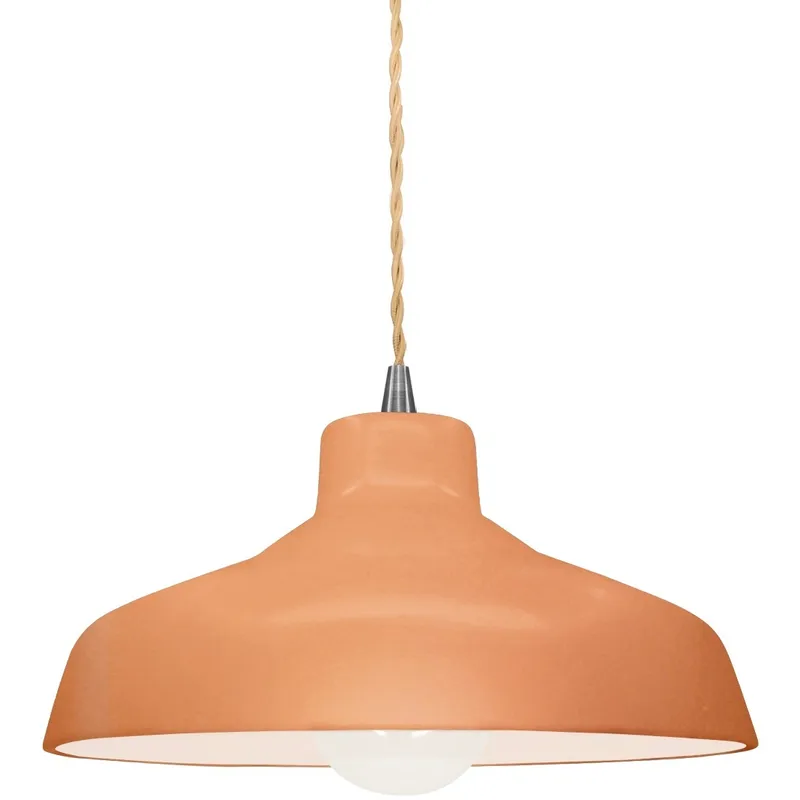 Radiance 1 Light 11.5 inch Adobe and Brushed Nickel Pendant Ceiling Light