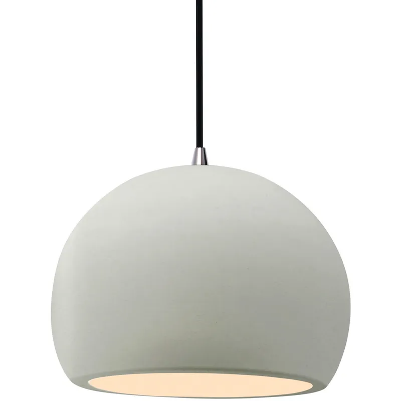 Radiance 1 Light 10 inch Matte White and Brushed Nickel Pendant Ceiling Light