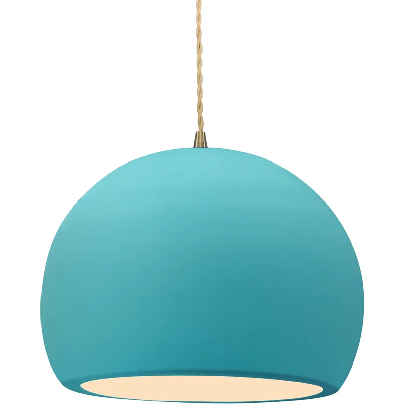 Radiance 1 Light 12.25 inch Reflecting Pool and Antique Brass Pendant Ceiling Light