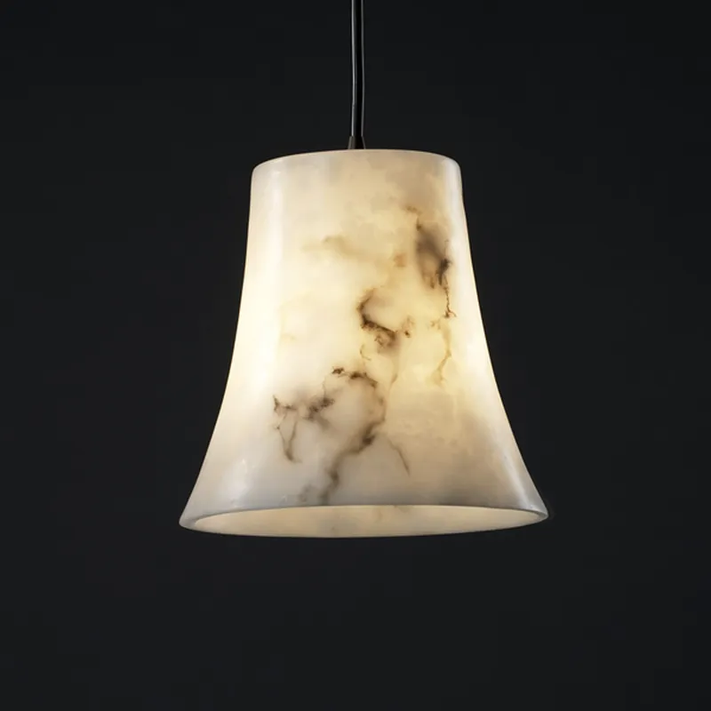 Lumenaria 1 Light 4 inch Dark Bronze Pendant Ceiling Light in White Cord, Round Flared, Incandescent