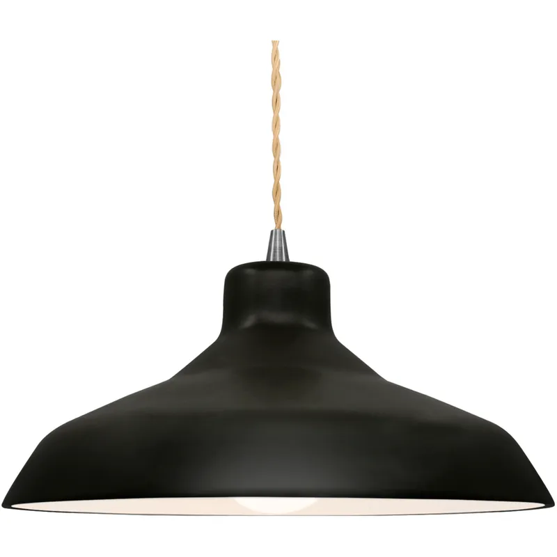 Radiance LED 15.5 inch Carbon Matte Black and Brushed Nickel Pendant Ceiling Light