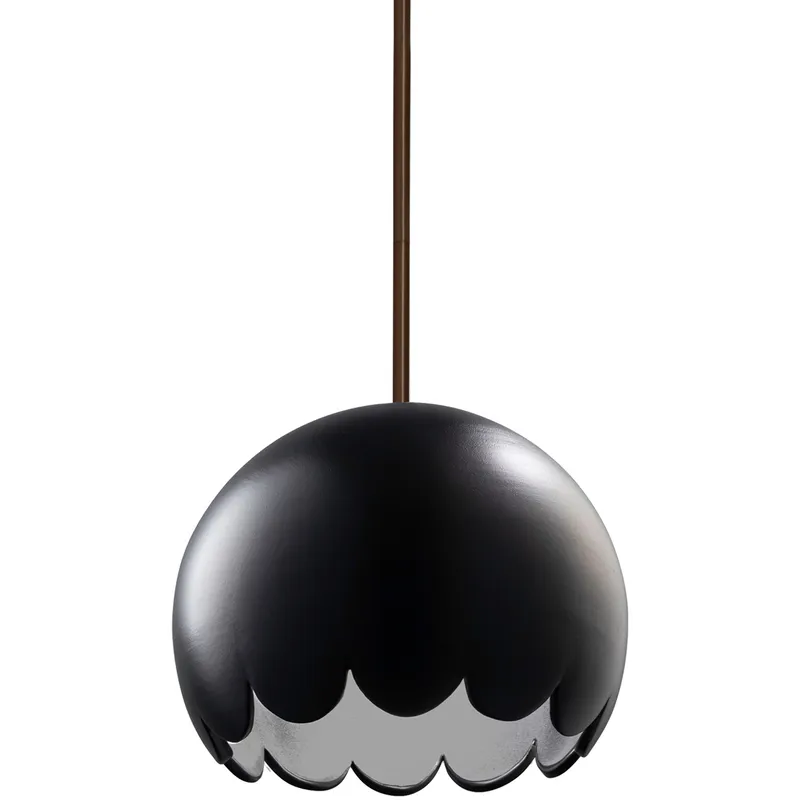 Radiance LED 9 inch Carbon Matte Black Pendant Ceiling Light in 700 Lm LED, Rigid Stem Kit, Dark Bronze