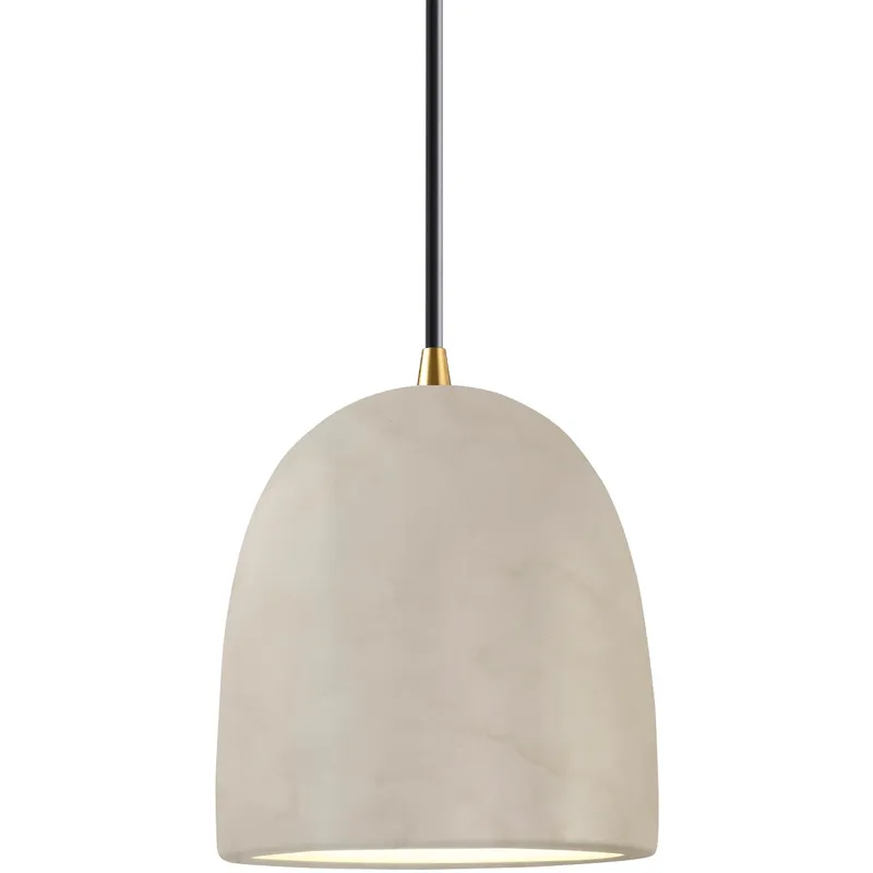 Radiance Collection - Bell Single Drop Pendant in Antique Brass, Replaceable Bulb, Antique Patina, Black, Form+Finish+Function