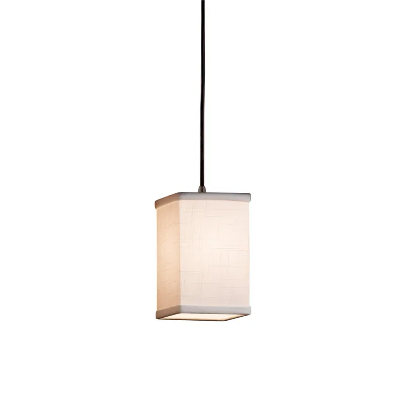 Textile LED 4 inch Brushed Nickel Pendant Ceiling Light