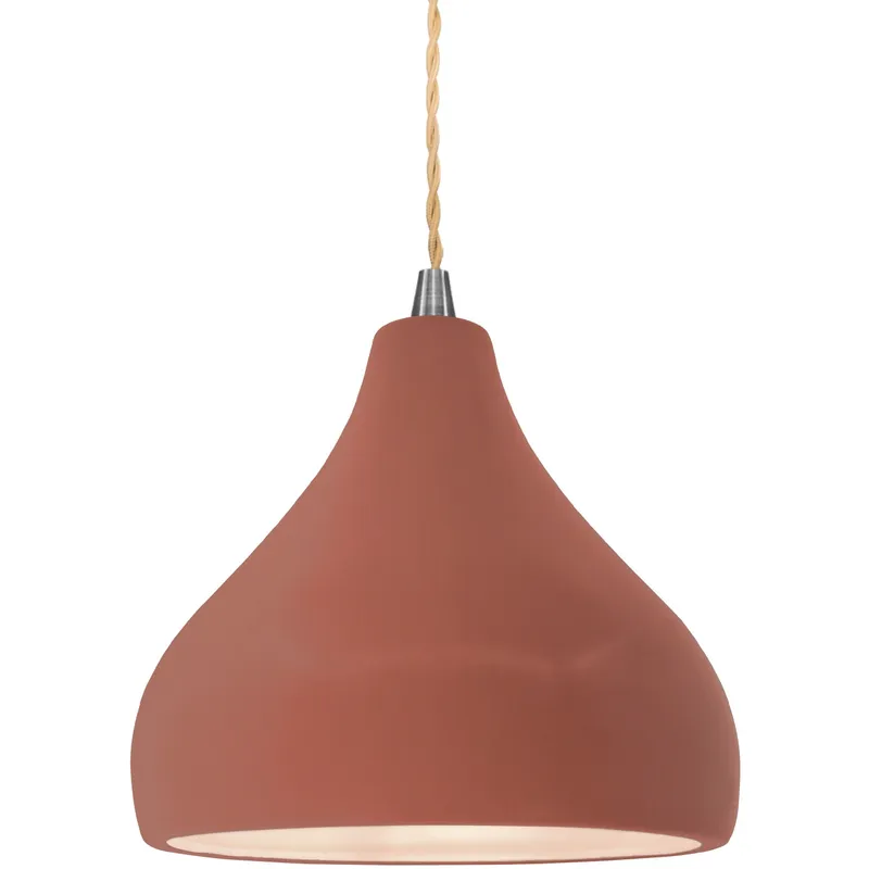 Radiance 1 Light 8 inch Canyon Clay and Brushed Nickel Pendant Ceiling Light