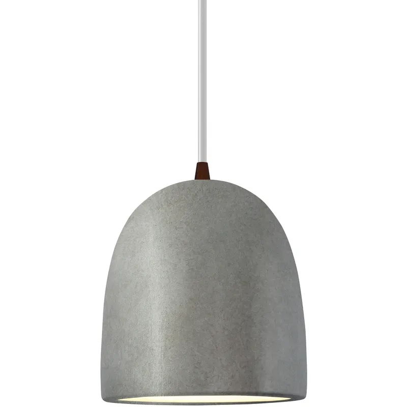 Radiance Collection - Bell Single Drop Pendant in Dark Bronze, Replaceable Bulb, Antique Silver, White, Form+Finish+Function