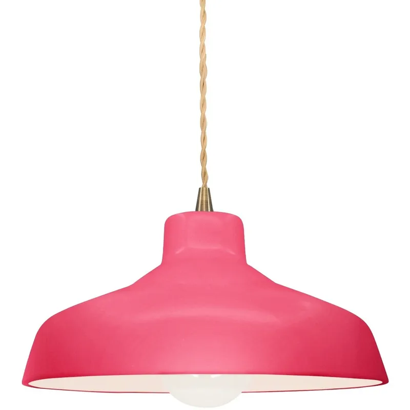 Radiance 1 Light 11.5 inch Cerise and Antique Brass Pendant Ceiling Light