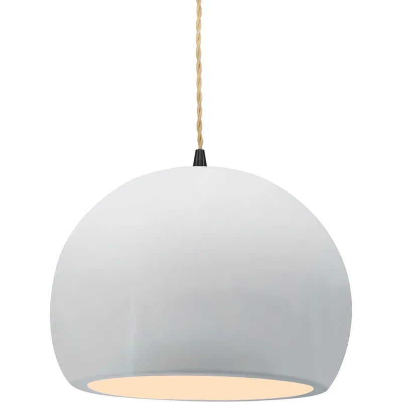 Radiance LED 10 inch Gloss White and Matte Black Pendant Ceiling Light