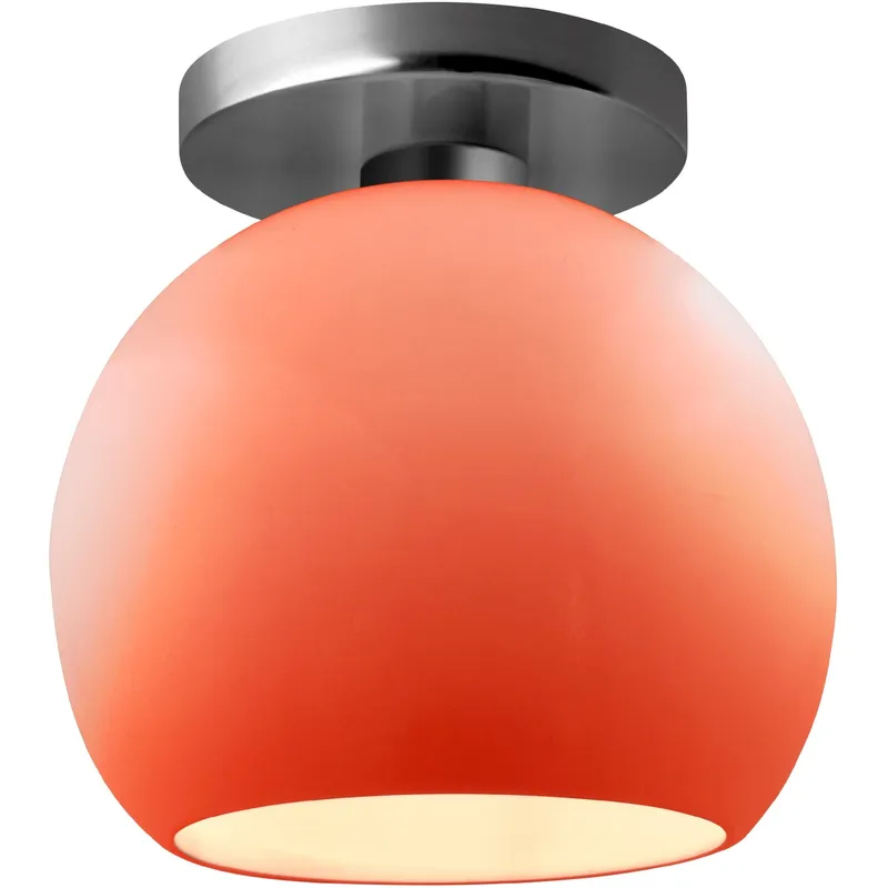 Radiance LED 10 inch Gloss Blush and Brushed Nickel Semi Flush Ceiling Light